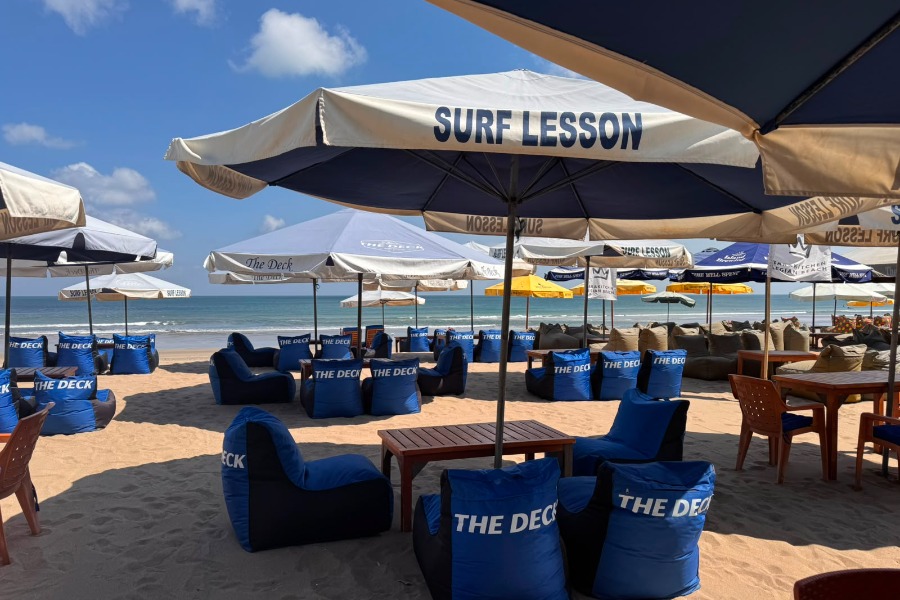 Surf Bali | Beach Chair The Deck Surf School Bali | thedecksurfschool.com